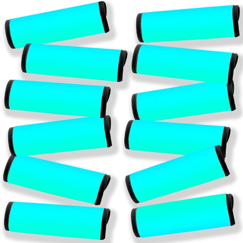 Gowraps Luggage Handle Wrap 12 Pack-Bulk Luggage Handle Wraps For Suitcases Neoprene Handle Wraps/Cover/Grips For Carry on/Bag/Car Travel Accessories For Luggage (Aqua 4.0) - Image 1